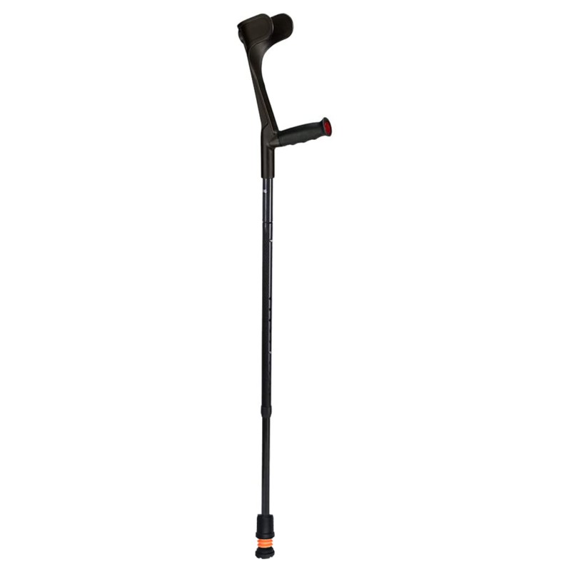 Flexyfoot Carbon Fibre Soft Grip Open Cuff Black Folding Crutches (Pair)